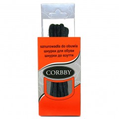 Шнурки для обуви 60см. круглые тонкие (018 - черные) CORBBY арт.corb5006c